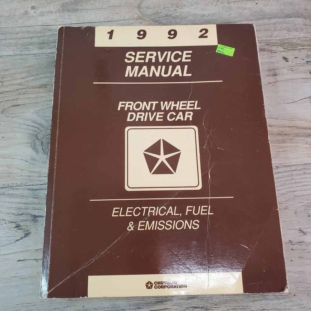 1992 Chrysler Service Manual Front Wheel Drive Car Electrical Fuel Manual